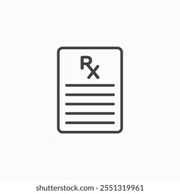 RX icon vector illustration. EPS10