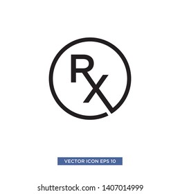 RX icon vector illustration template
