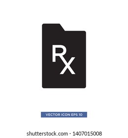 RX icon vector illustration template