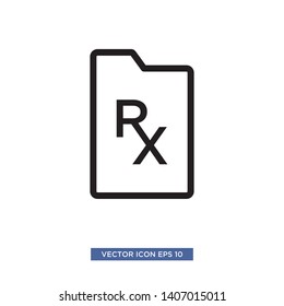 RX icon vector illustration template