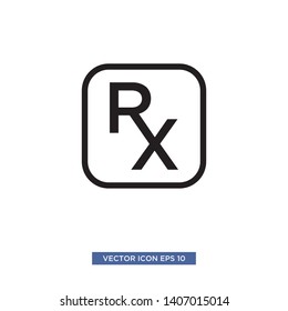RX icon vector illustration template