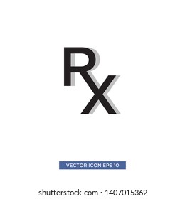 RX icon vector illustration template
