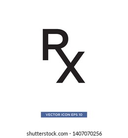 RX icon vector illustration template
