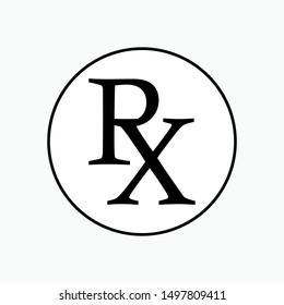 RX Icon- Vector, Prescription Sign and Symbol for Design, Presentation, Website or Apps Elements.