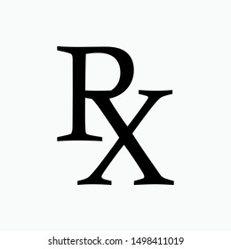 
RX Icon- Vector, Prescription Sign and Symbol for Design, Presentation, Website or Apps Elements.