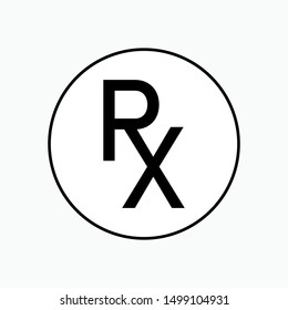 RX Icon- Vector, Prescription Sign and Symbol for Design, Presentation, Website or Apps Elements.