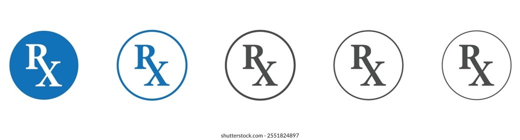 RX icon vector set collection for web