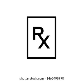 RX icon vector sign illustration