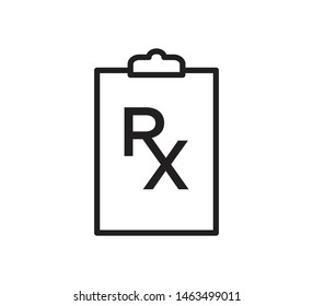 RX icon vector sign illustration