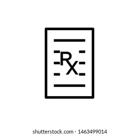 RX icon vector sign illustration