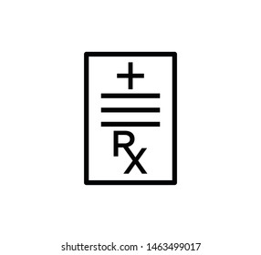 RX icon vector sign illustration
