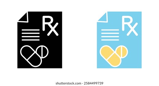 RX icons pack in black and colored version