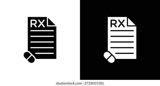 Símbolo de ícones RX para web e vetor preenchido móvel isolado