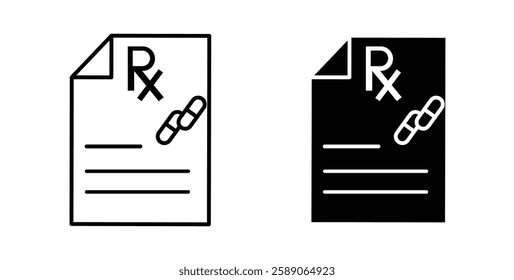 RX icons thin line illustrations designs