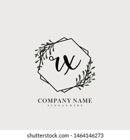 RX Initial beauty floral logo template