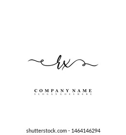 RX Initial beauty floral logo template