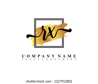 RX Initial handwriting logo concept