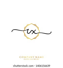 RX Initial handwriting logo template