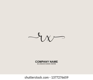 RX Initial handwriting logo vector