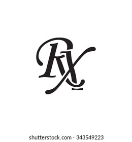 RX initial monogram logo