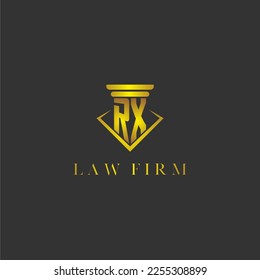 RX initial monogram logo for lawfirm with creative polygon design