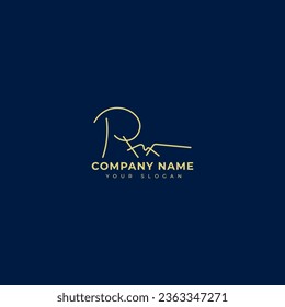 Rx Initial signature logo vector design