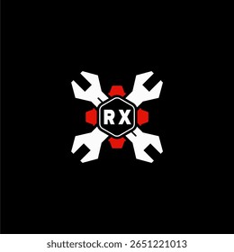 RX Initiales Vektor Stok Otomotif Logo Design