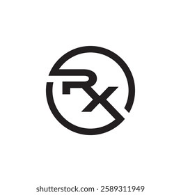 RX letter circle logo icon