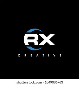 RX Letter Initial Logo Design Template Vector Illustration	
