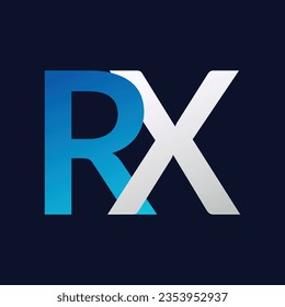 RX Letter logo design vector template.