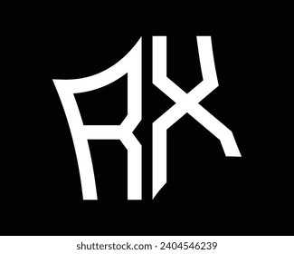 RX letter logo design vector art
