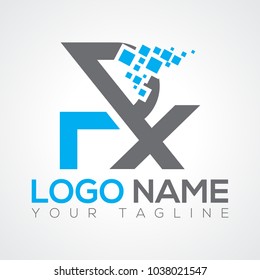RX Letter Logo Vector Template 