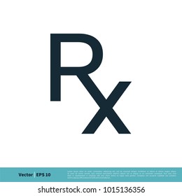 RX Letter Medical Icon Vector Logo Template Illustration Design. Vector EPS 10.