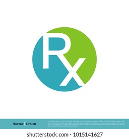 RX Letter Medical Icon Vector Logo Template Illustration Design. Vector EPS 10.