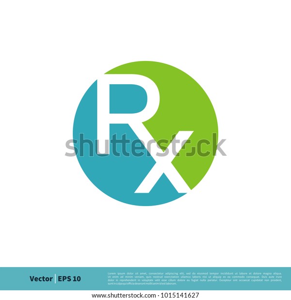 Rx Letter Medical Icon Vector Logo Stock Vector (Royalty Free ...