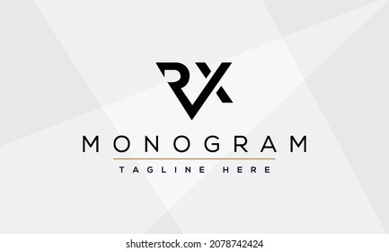 RX Letter Modern Logo Design Monogram