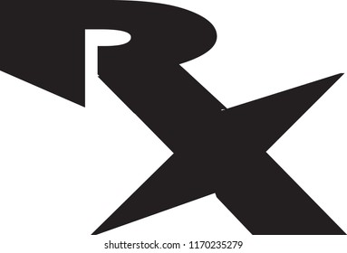 rx letter vector logo
