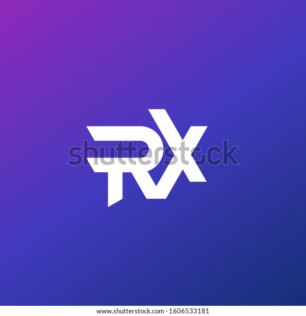 Rx Letters Logo Design Vector Stock Vector (Royalty Free) 1606533181 ...