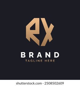 RX Logo Design. Modern, Minimal, Elegant and Luxury RX Logo. Alphabet Letter RX Logo Design for Brand Corporate Business Identity.
