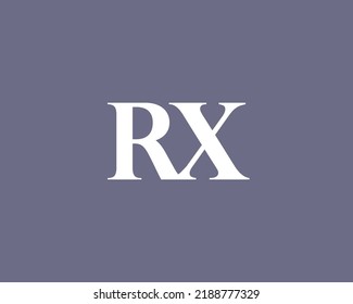 RX Logo Design Vector Template