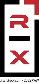 Design do logotipo RX. Vetores do logotipo XR. Letras RX Round logotipo monograma royalty