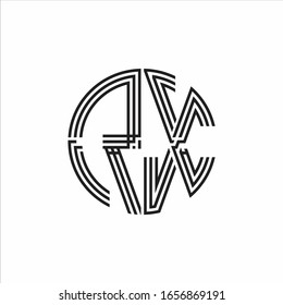 RX Logo-Monogramm-Design-Vorlage für dreifarbige Bänder einzeln auf weißem Hintergrund