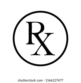 RX medical icon sign illustration