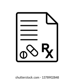RX - medical icon vector