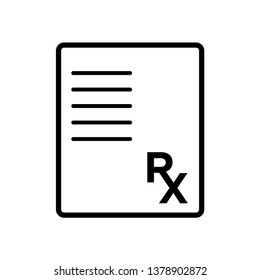 RX - medical icon vector