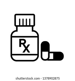 RX - medical icon vector