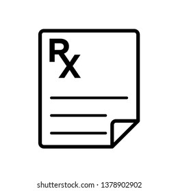 RX - medical icon vector