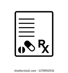 RX - medical icon vector