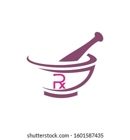 rx medicine herbal logo design