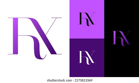 RX Monogram Jewelry Shop Logo Design Concept 